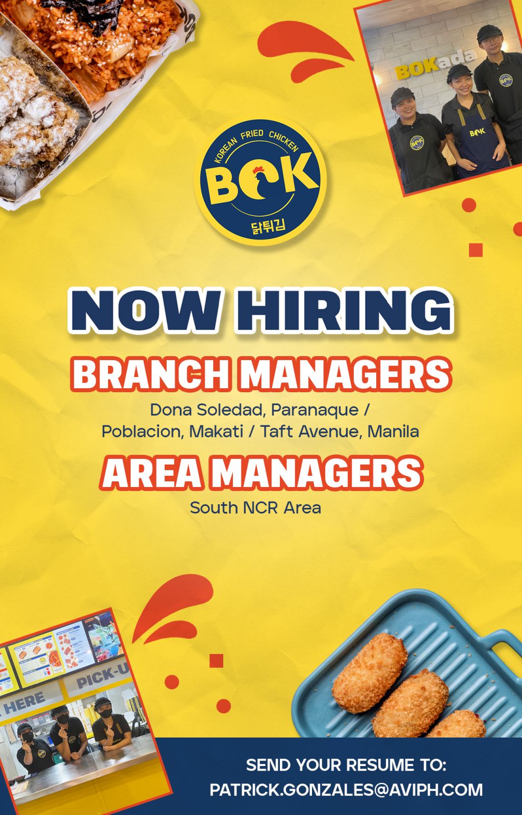 BOK Korean Fried Chicken - Doña Soleded job hiring image