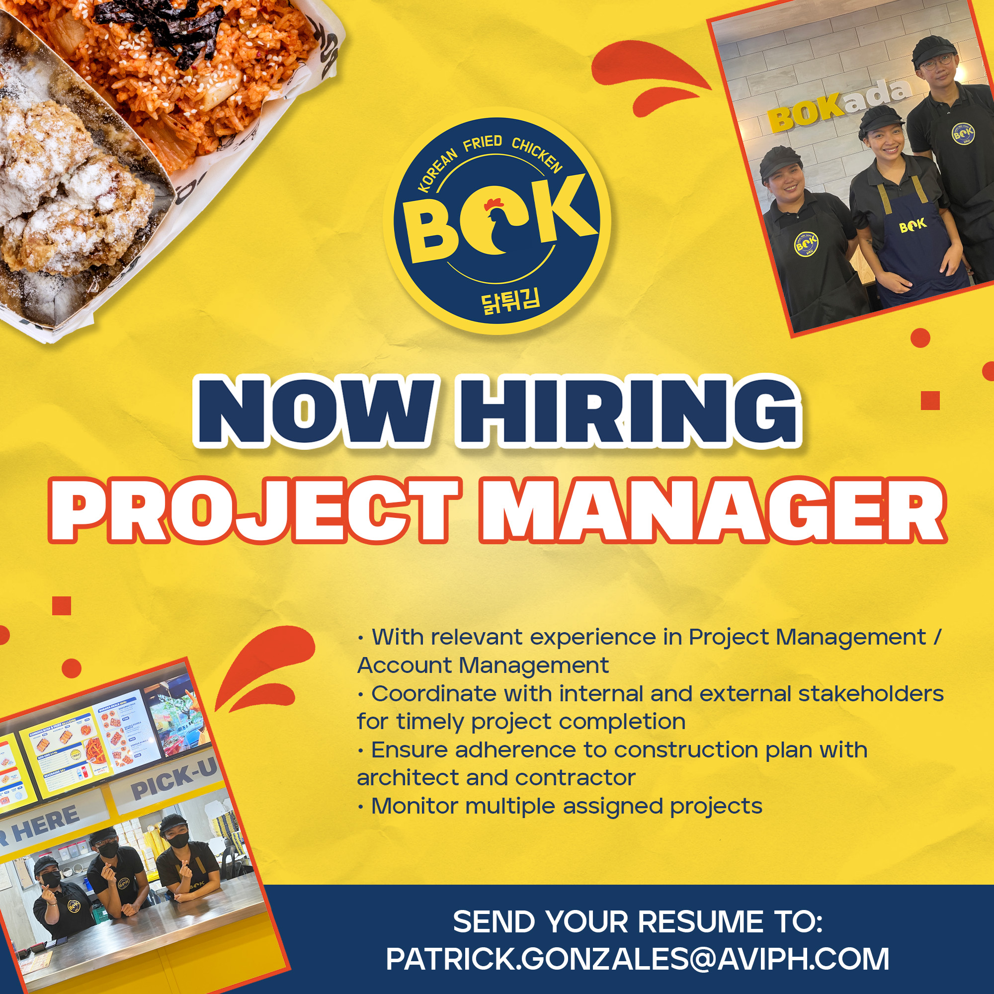 BOK Korean Fried Chicken - BF Homes job hiring image