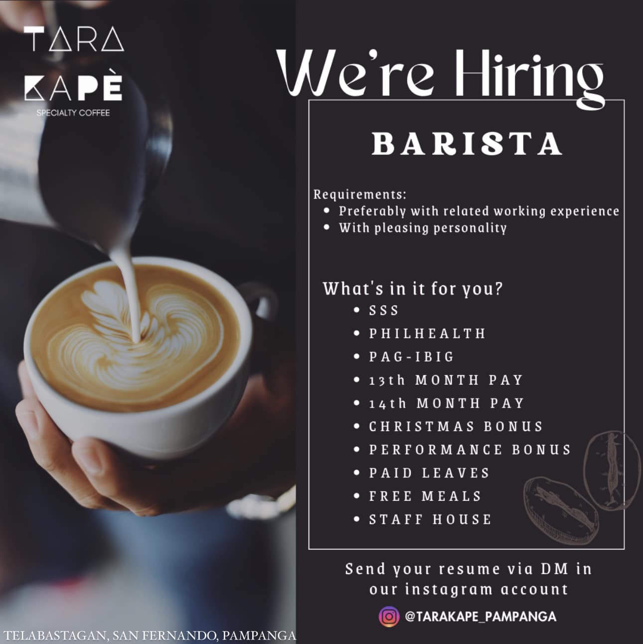 Tara, Kape at ULMD Autospa job hiring image