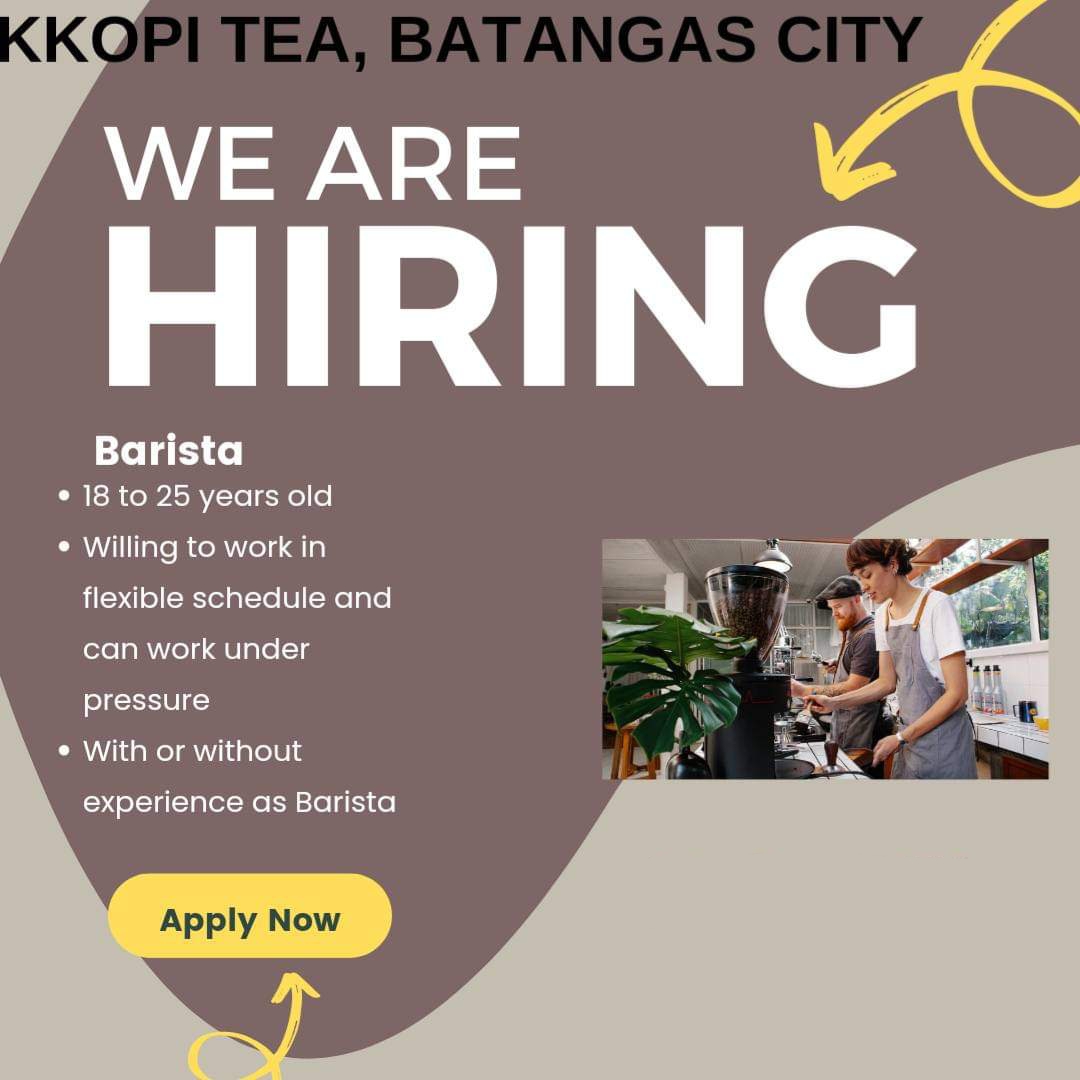 We are hiring for Barista image