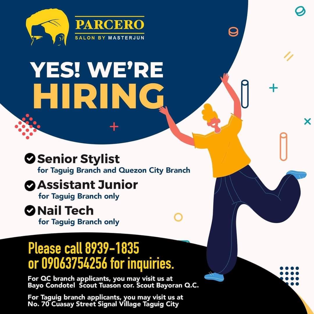 Parcero Salon - Taguig job hiring image