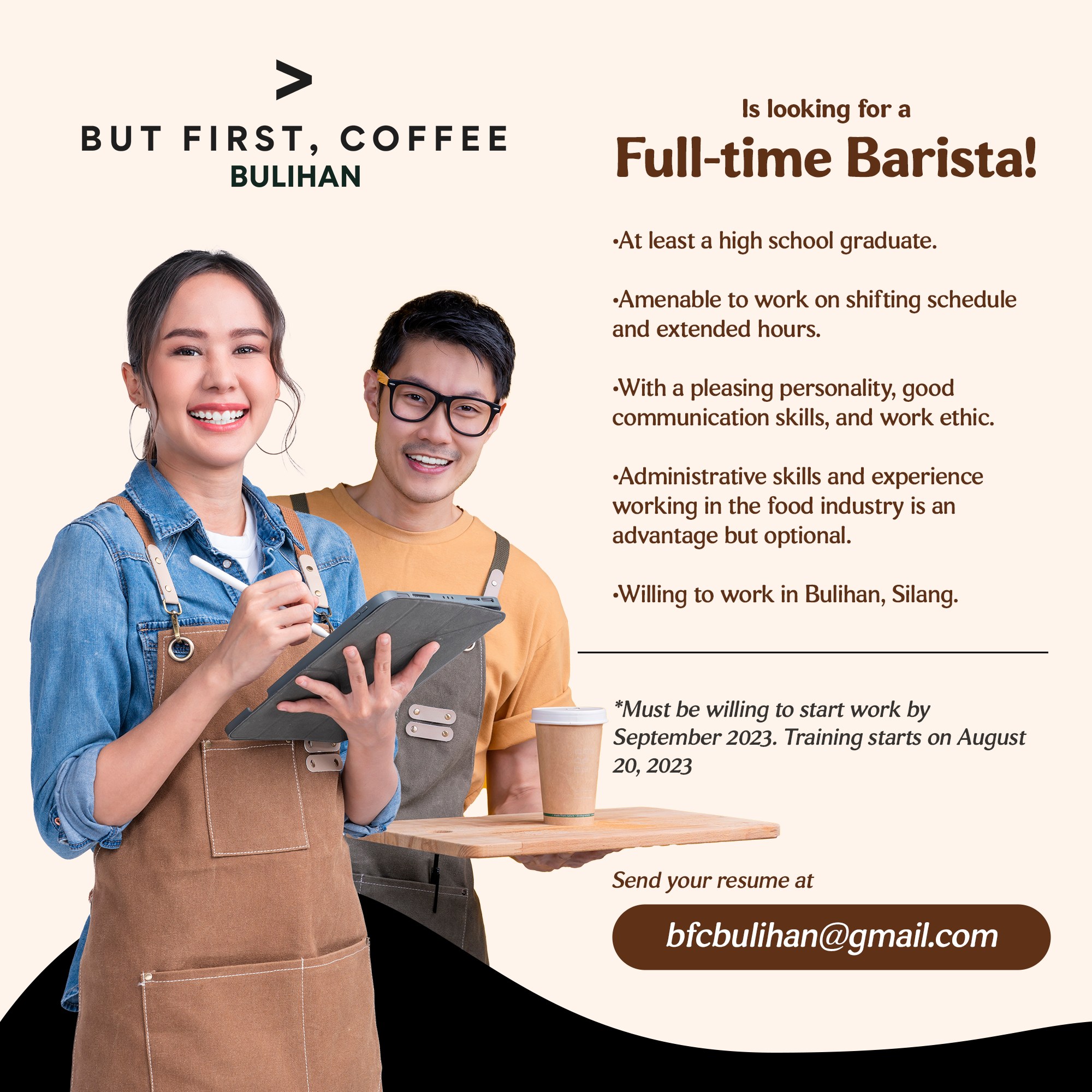 But First Coffee - Bulihan job hiring image