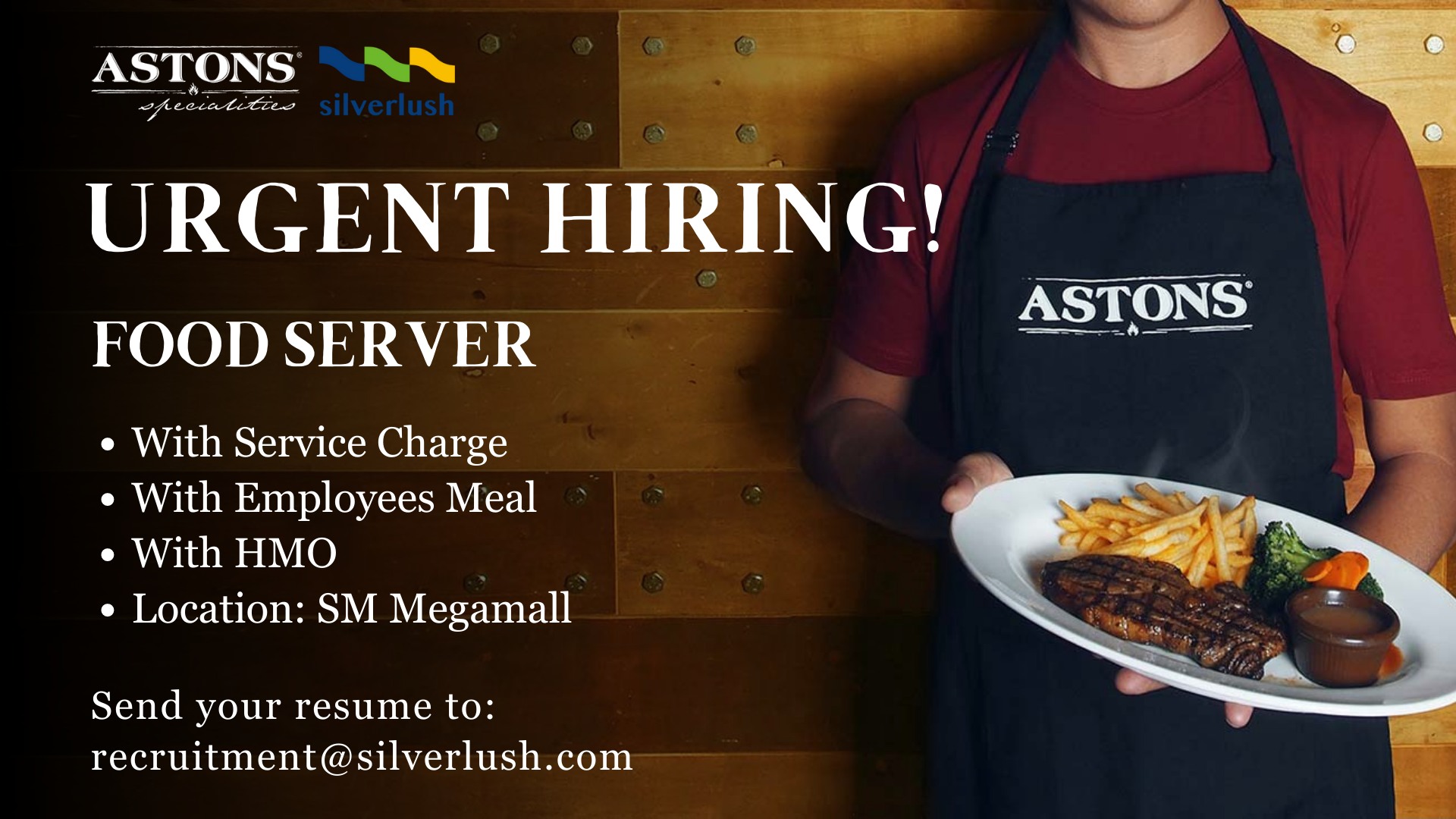 ASTONS Specialities - SM Megamall job hiring image