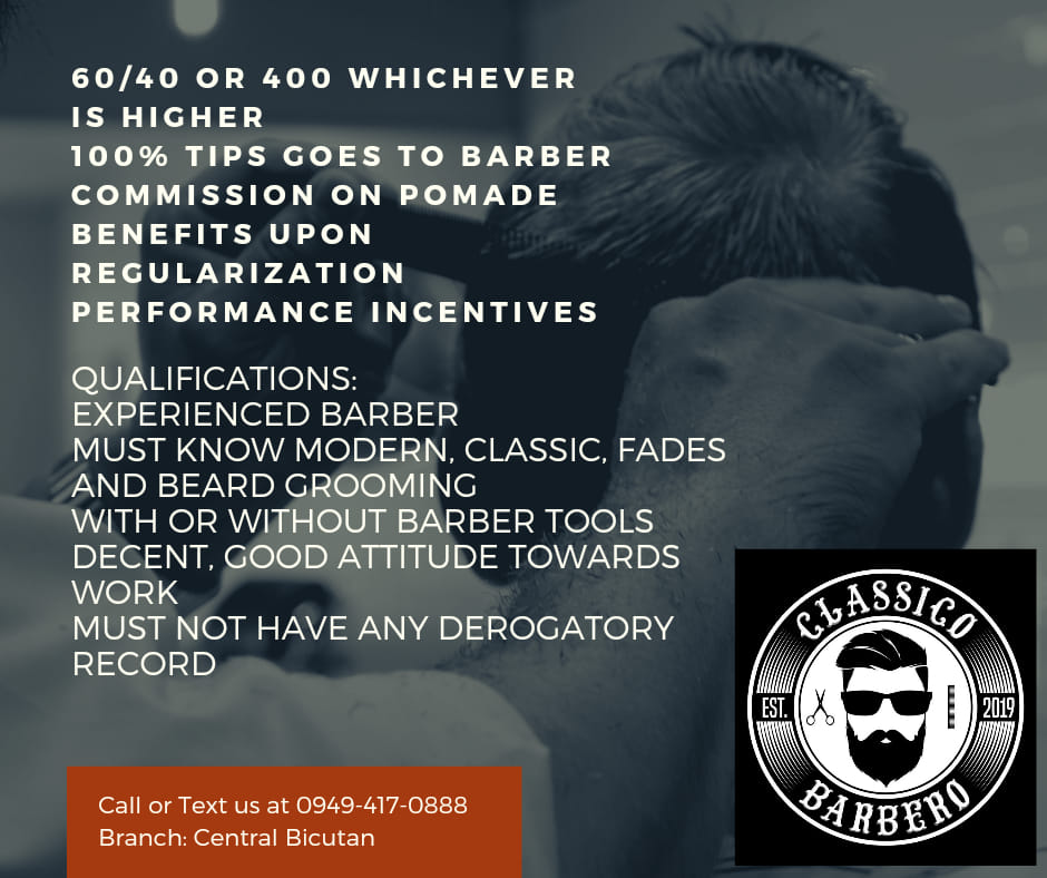 Classico Barbero - Bicutan job hiring image