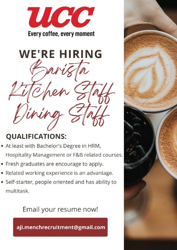 UCC Coffee Pasay job hiring image