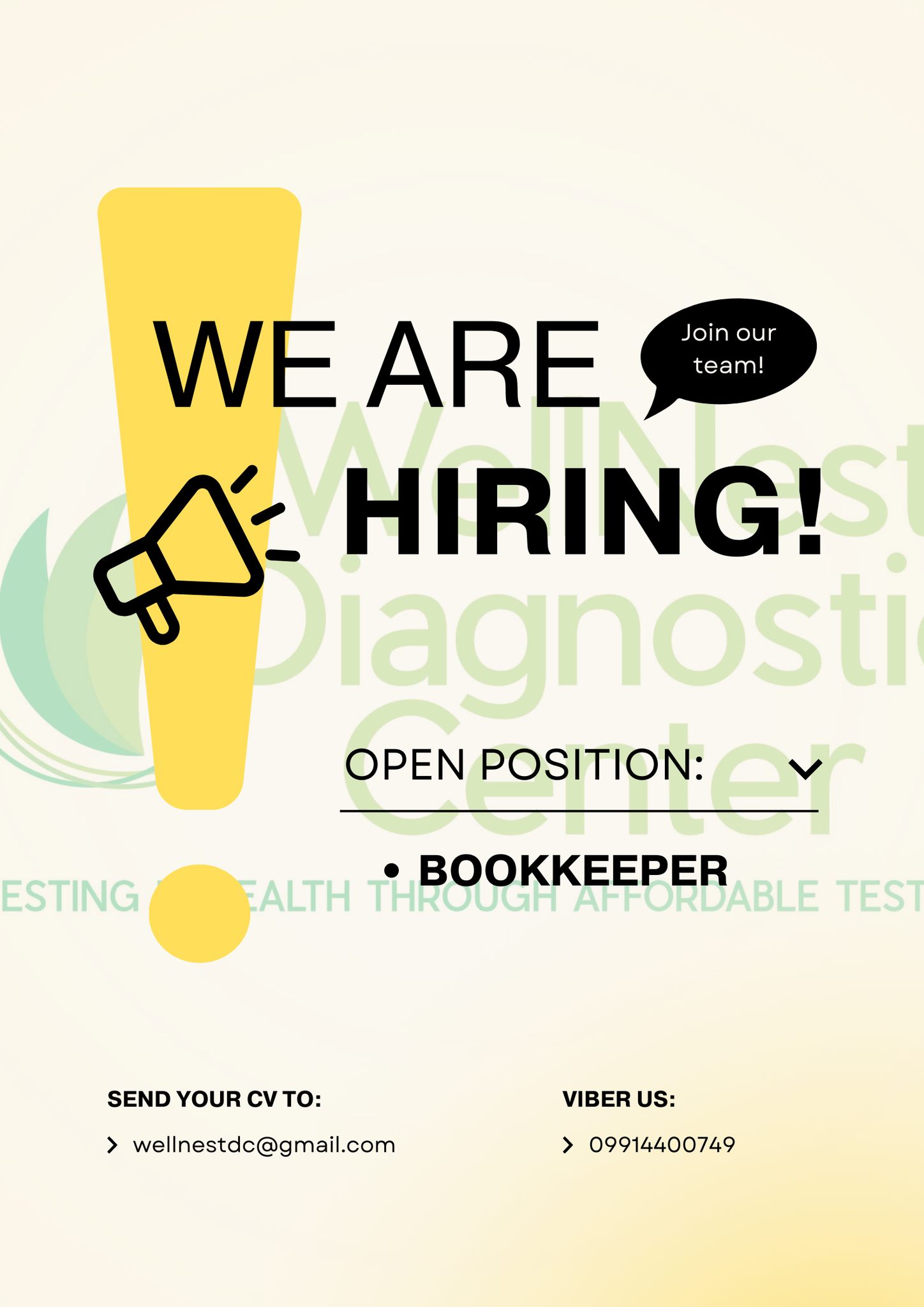 WellNest Diagnostic Center job hiring image